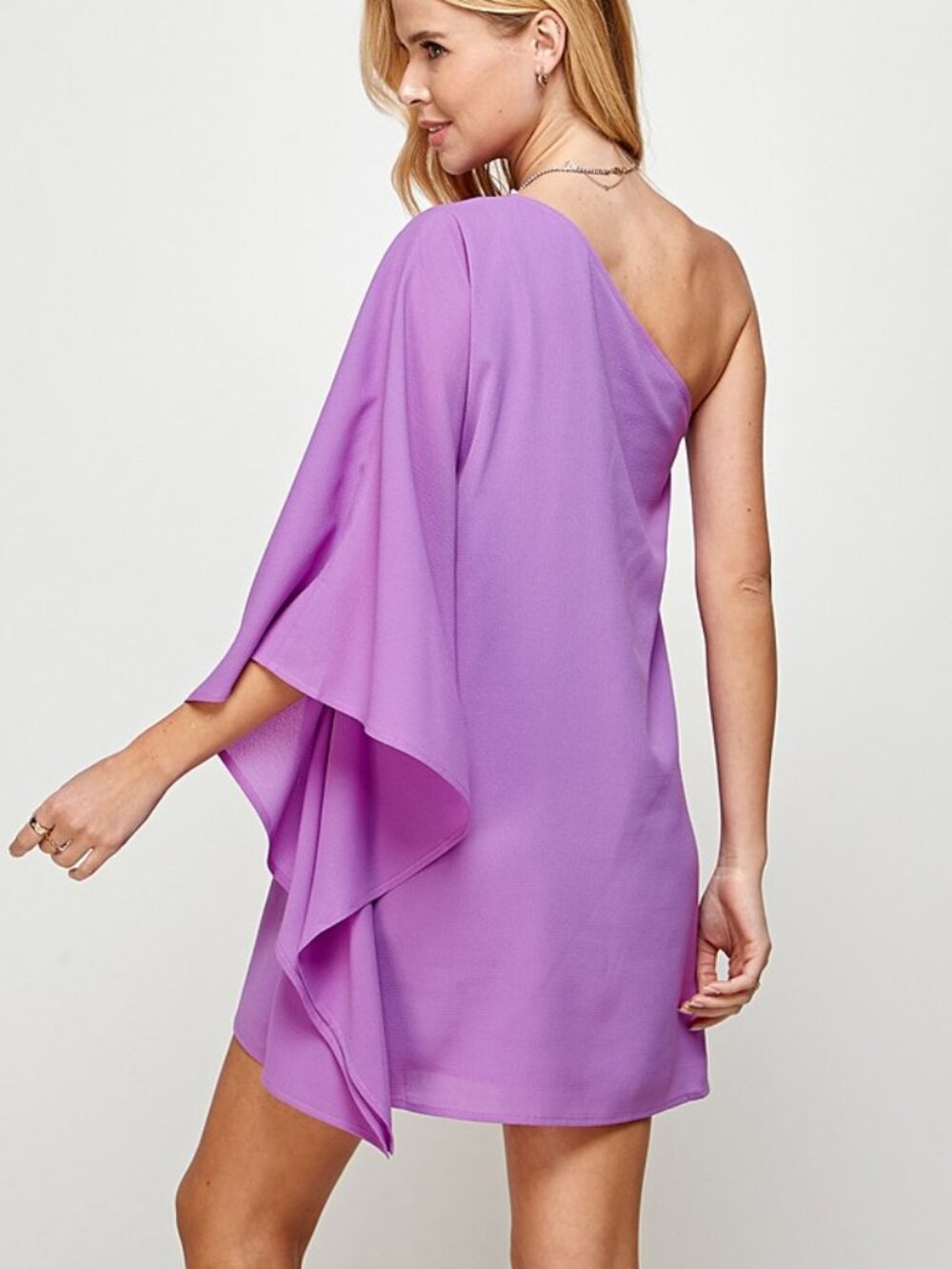 One Shoulder Mini Dress - Picture 3 of 7